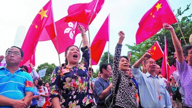 Protestas pro chinas en Hong Kong