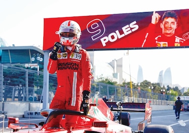 Charles Leclerc logra la pole del GP de Azerbaiyán