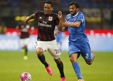 Milan supera al Empoli con el primer tanto de Carlos Bacca en la Serie A