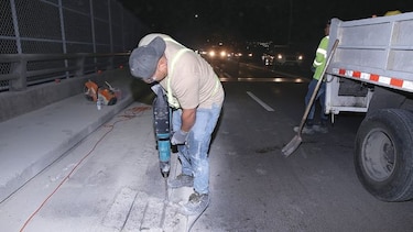 Obras en el puente de las Américas