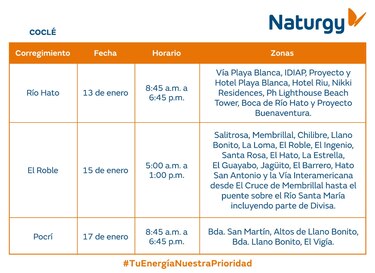Trabajos de mantenimiento en la red eléctrica del 12 al 18 de enero 2026