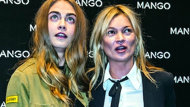 Delevingne y Moss desatan la locura en Milán