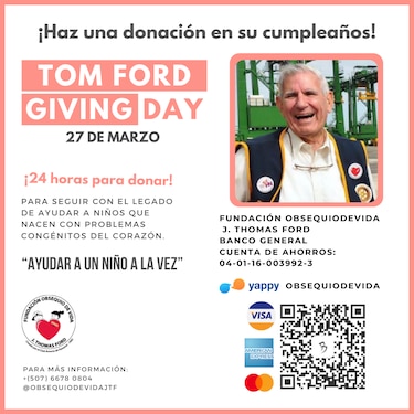 J. Thomas Ford, un legado de amor. Celebramos su vida con el “Tom Ford Giving Day”