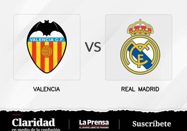 Valencia frente a Real Madrid