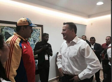 Presidente Juan Carlos Varela se reúne con Nicolás Maduro