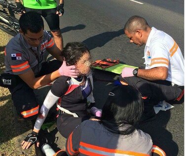 Ciclista se accidenta en la vía Israel
