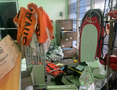 Así quedaron las oficinas de Sinaproc y Acodeco en Changuinola, luego de los actos de violencia