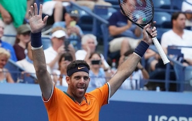 Del Potro desactiva al cañonero Isner y va a semis del US Open