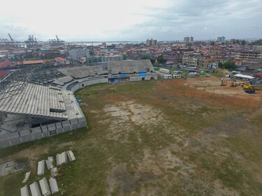 Reanudan la construcción del estadio Roberto Mariano Bula