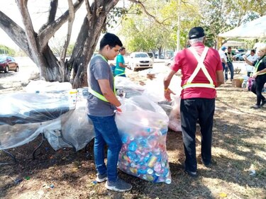 Promueven el reciclaje en el Encuentro de Renovación Juvenil