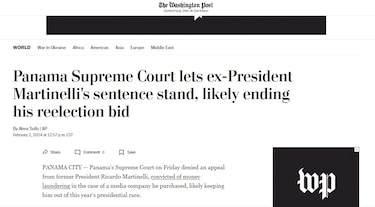 Así titularon los medios internacionales la condena de Ricardo Martinelli