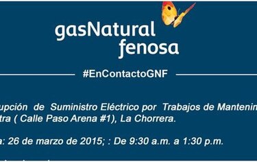 Suspensión simultánea del servicio eléctrico en sectores del oeste para el jueves 26 de marzo