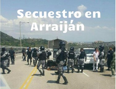 Video: Tres adolescentes secuestran a comerciante en Arraiján; policía los intercepta en puente de las Américas