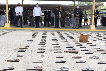 Reportan la destrucción de 526 armas de fuego, 96 proveedores y mil 624 municiones
