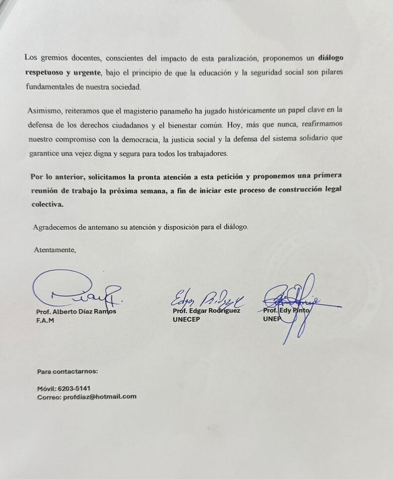 Tras 43 días de huelga, docentes buscan diálogo con la Asamblea Nacional