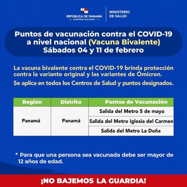 Ya inició el proceso de vacunación con la dosis bivalente para la población en general