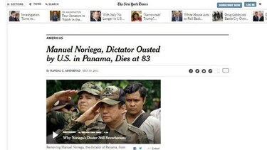 El deceso de Noriega en los medios digitales