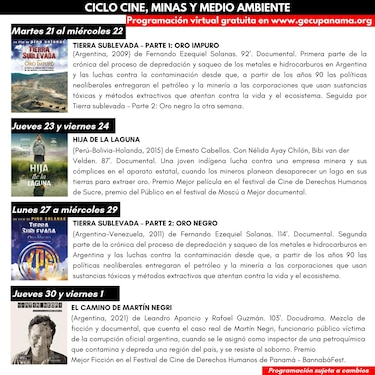 Sala Virtual del Cine Universitario presenta ciclo sobre minas y medio ambiente