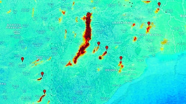 Satélite muestra contaminantes atmosféricos
