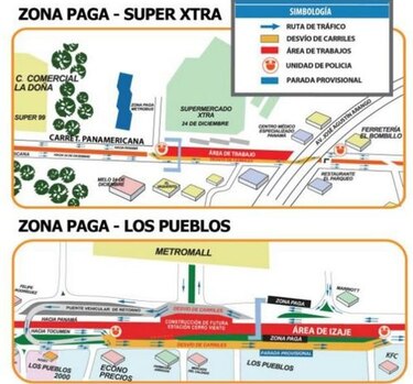 Cambios de ruta en la avenida Domingo Díaz y la carretera Panamericana