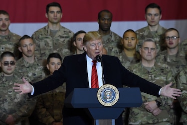 Visita sorpresa de Donald Trump a las tropas de Estados Unidos en Afganistán