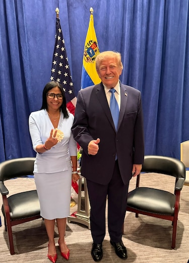Trump afirma que habló con Delcy Rodríguez sobre elecciones
