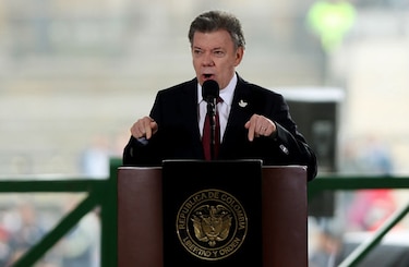 Presidente Juan Manuel Santos analiza proceso de paz