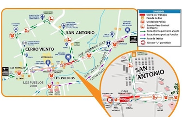 Anuncian cierre en la avenida Domingo Díaz por montaje del puente peatonal de la estación San Antonio