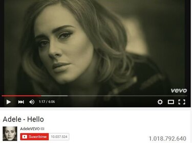 Adele rompe récord de visitas en Youtube