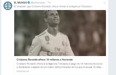 Cristiano hace millonaria oferta para cerrar acuerdo con el fisco