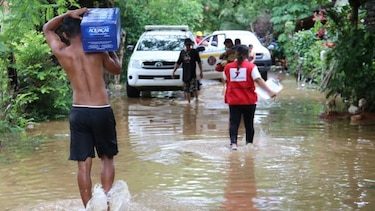 Lluvias causan riadas en Los Santos