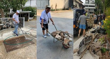Residentes de La Cresta limpian su barrio durante siete horas