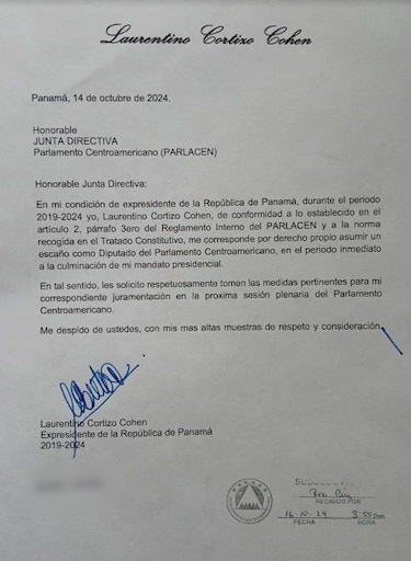 Parlacen: Cortizo depende de junta directiva; Carrizo aún no envía solicitud de juramentación