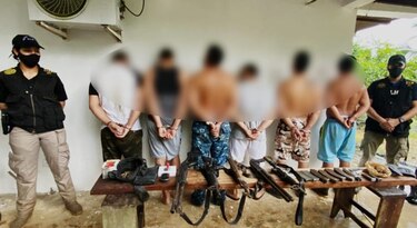 Se incautan de armas de guerra y aprehenden a seis extranjeros en Portobelo