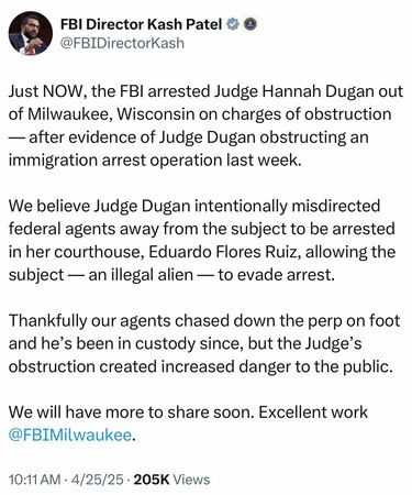 El FBI arresta a una jueza en Wisconsin y la acusa de obstruir el arresto de un migrante