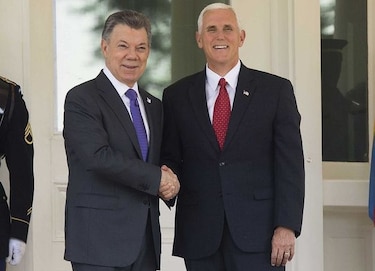 El presidente Juan Manuel Santos anuncia visita de Mike Pence a Colombia