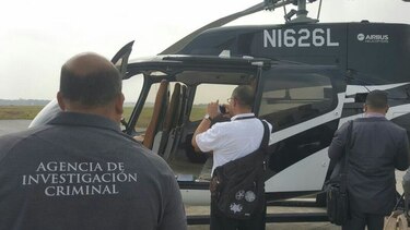 Ministerio Público recibe helicóptero que está ligado a los Martinelli