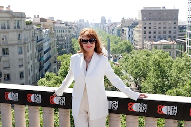 Susan Sarandon pasea por el centro de Barcelona
