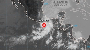 La tormenta tropical Beatriz se forma en el océano Pacífico