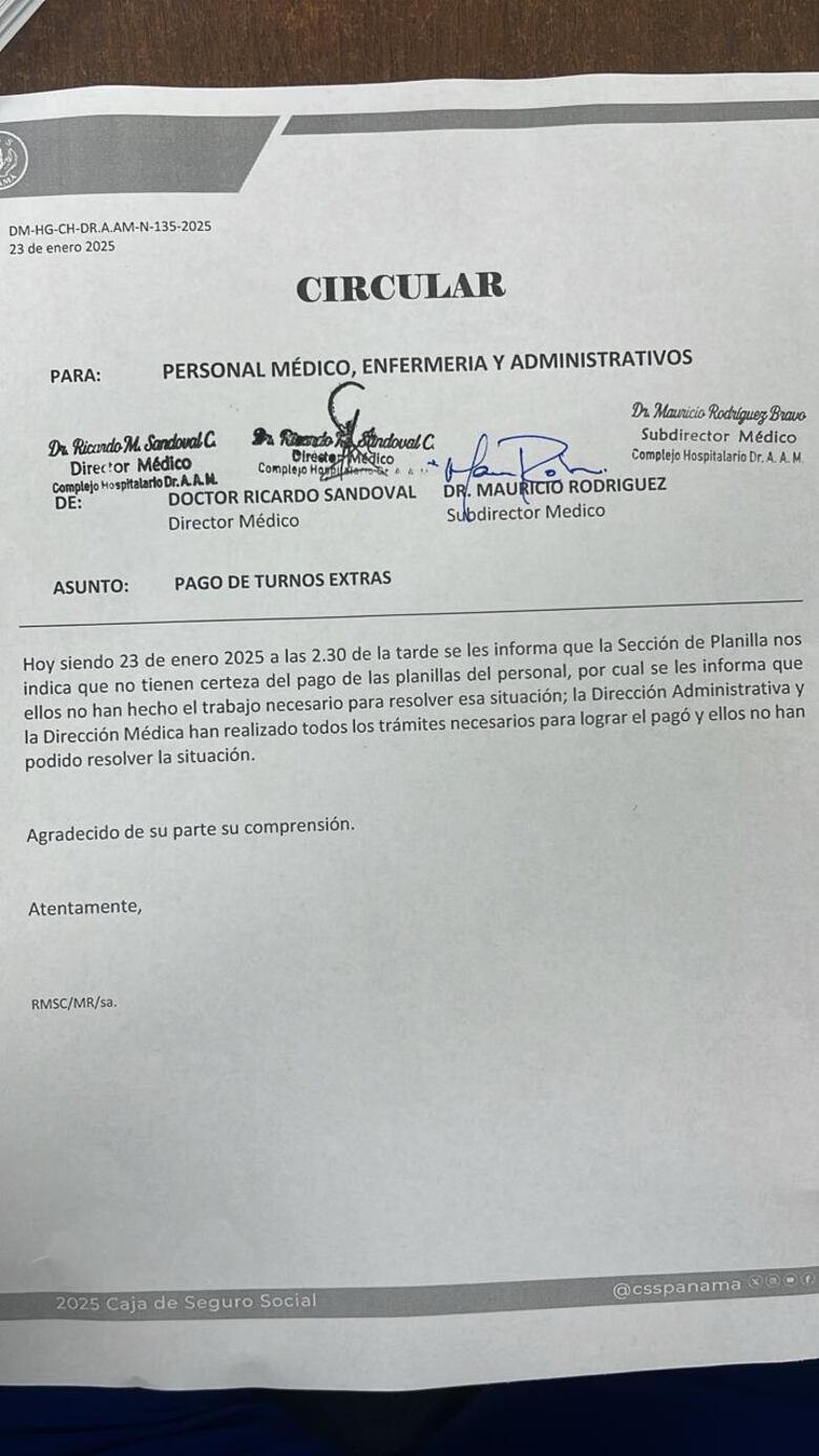 Complejo Hospitalario: ¿cuándo se pagarán los turnos extras al personal de salud?