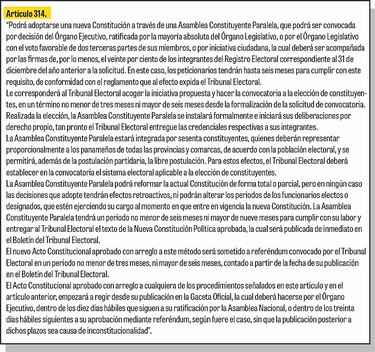 ‘Alfabetización constitucional’, el primer paso que dará Mulino para reformar la ‘Constitución’
