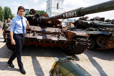 El primer ministro canadiense Justin Trudeau llega a Kiev y anuncia más ayuda militar