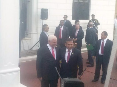 Humala llegó a Panamá para visita de Estado de varias horas