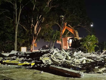 Demuelen monumento chino en el Mirador del Puente de las Américas; Alcaldía de Arraiján defiende la decisión