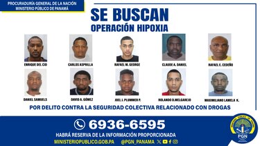 Diez rostros, una red criminal: la Fiscalía los busca
