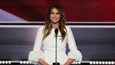 'Está listo para liderar', dice esposa de Trump en convención republicana