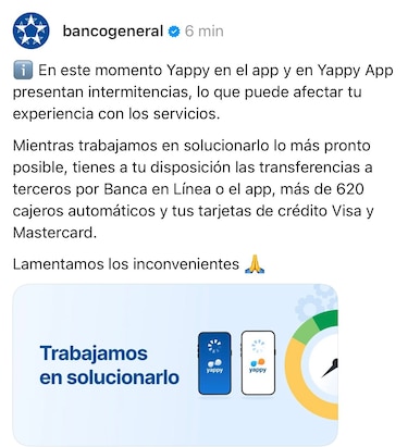 Se restablece el servicio de Yappy