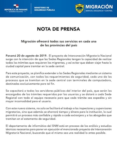 Migración ampliaría sus servicios en sedes regionales