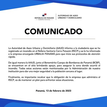 Se registra incendio en relleno de Cerro Patacón, bomberos intensifican labores de extinción