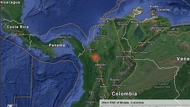 Un sismo de 5.9 grados  sacude el noroeste de Colombia